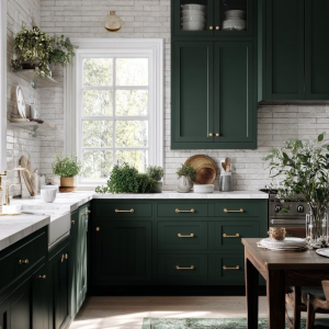 Green Inset Kitchen 1