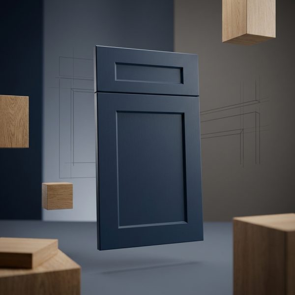 Navy Shaker Door