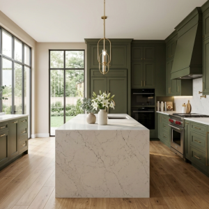 Olive Green Inset Kitchen (2)