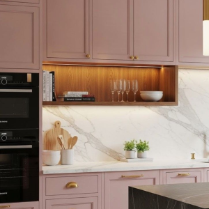 Pink Inset Kitchen 1