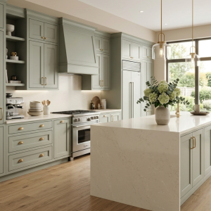 Sage Green Inset Kitchen (1)