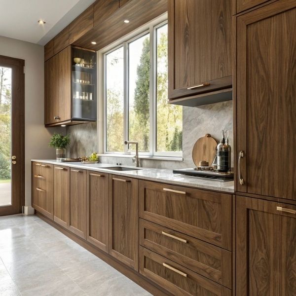 Residential shaker kitchen cabinet made in Vietnam Vietnam shaker kitchen cabinet for residential project manufacturing