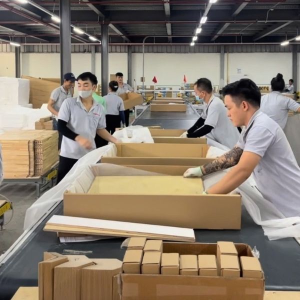 modern cabinet packaging line in vietnam cabinet factory
