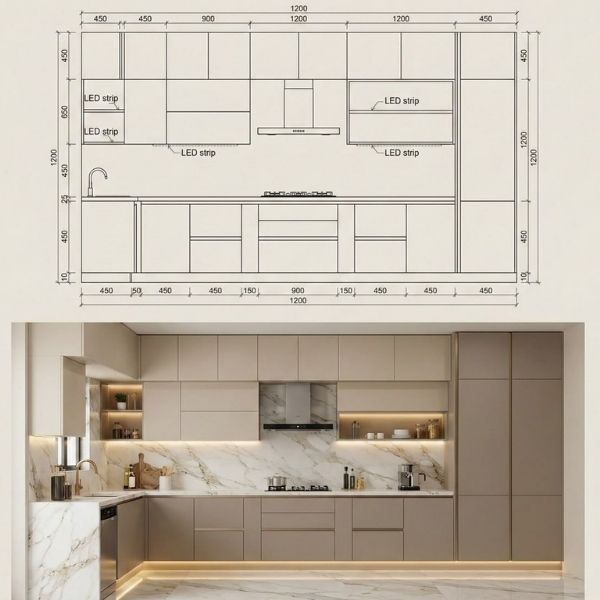 kitchen cabinet design planning and layout drawings