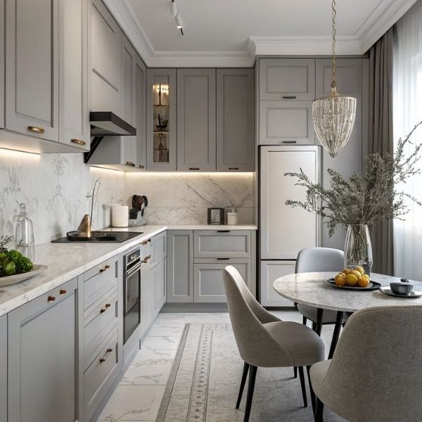 kitchen cabinets installation residential project uniform design