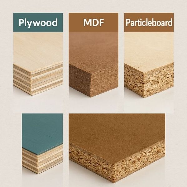 wood mdf and plywood materials used for traditional cabinets