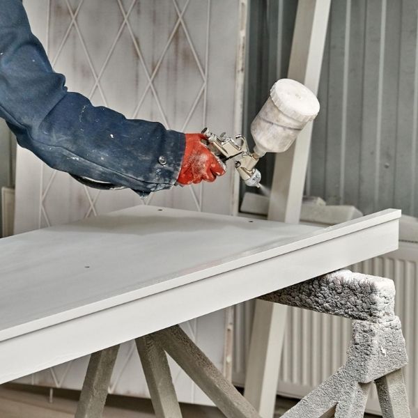 Factory-painted cabinets compared with onsite cabinet painting
