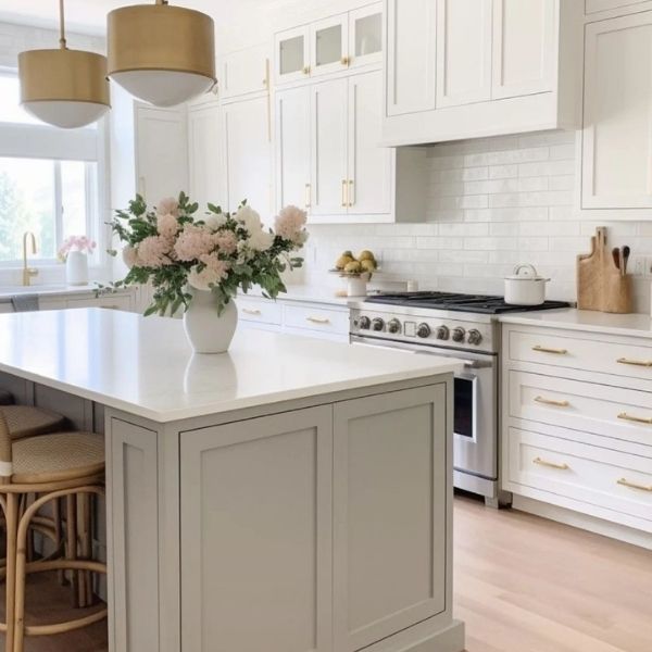 Modern kitchen cabinets made in Vietnam for international markets