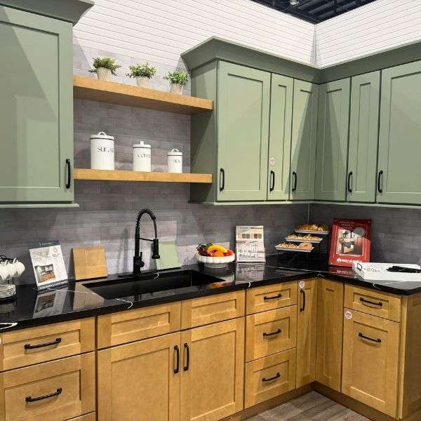 traditional cabinets used in residential housing project kitchen