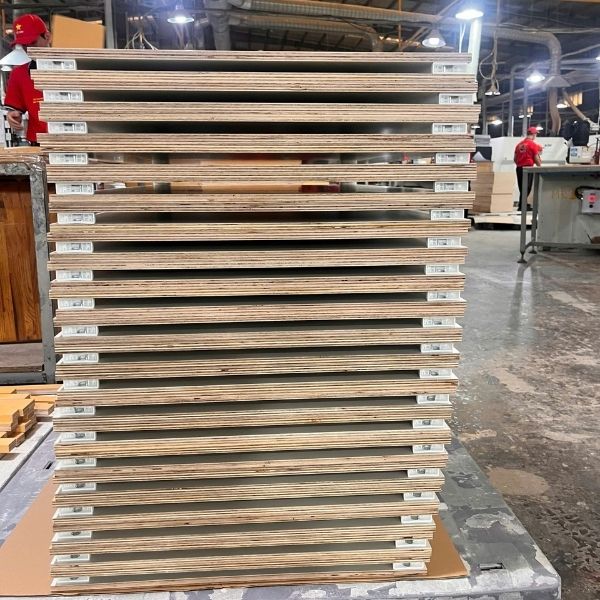 Baltic birch plywood used for kitchen cabinet construction