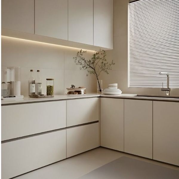 Frameless kitchen cabinet full access interior design