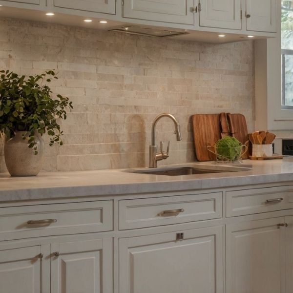 Traditional kitchen featuring raised panel wood cabinets