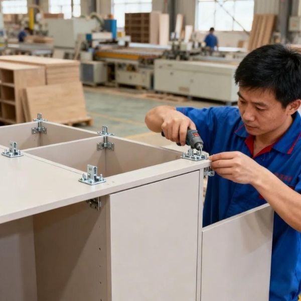 Vietnam factory producing soft-close kitchen cabinets