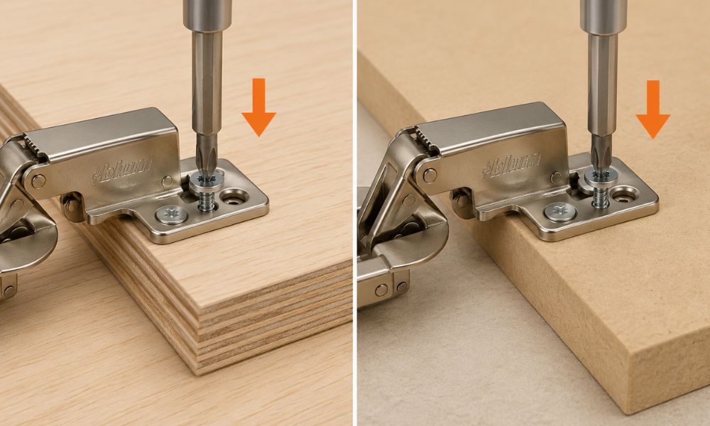 Cabinet box screw holding strength