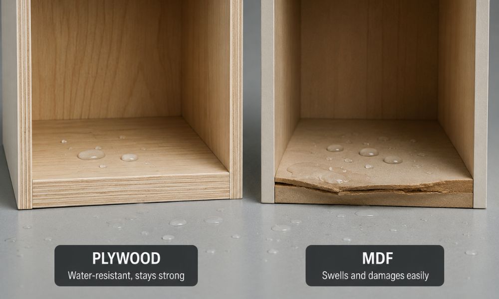 Plywood vs MDF moisture resistance