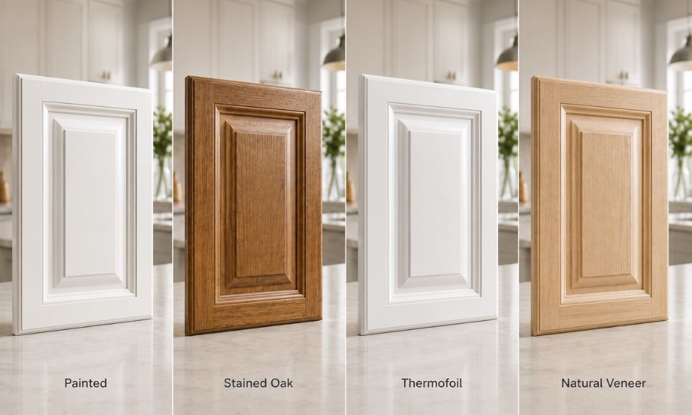 Raised panel cabinet finish options