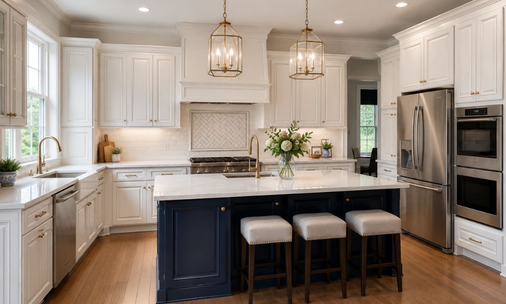 Raised panel kitchen cabinets project