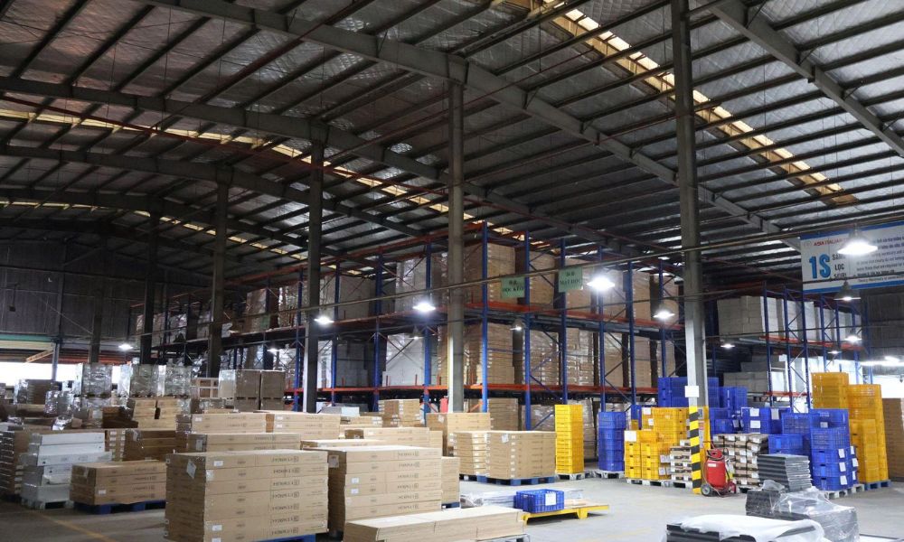 RTA kitchen cabinets packaged for export from Vietnam