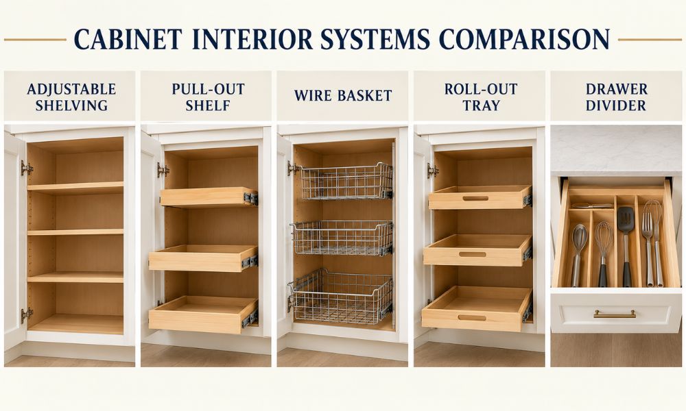 Kitchen cabinet organization systems types