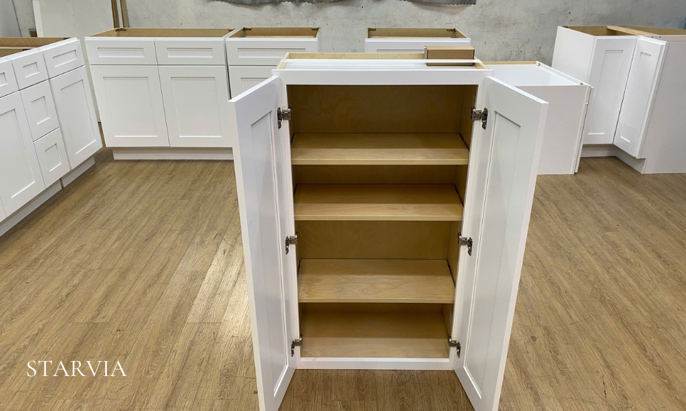 Private label kitchen cabinets Vietnam product tiers including solid shaker HDF painted shaker and thermofoil