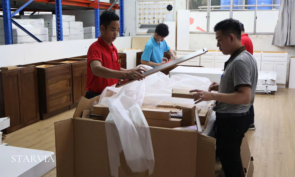 Quality control inspection for private label kitchen cabinets Vietnam