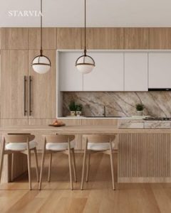 Slab door kitchen cabinets manufacturer Vietnam