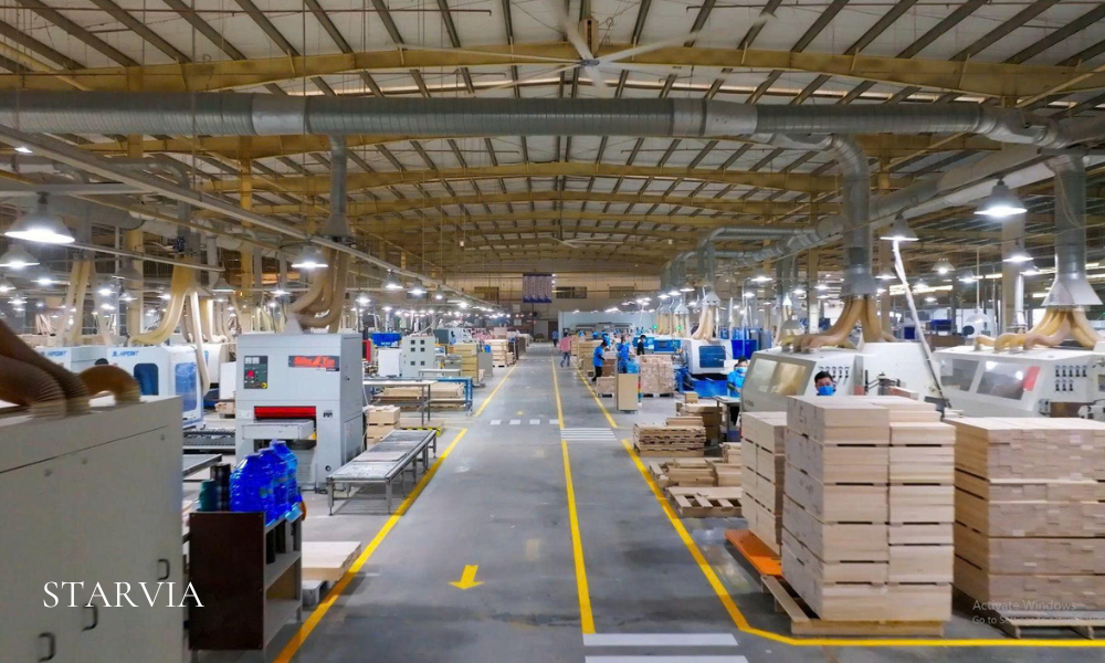 Private label kitchen cabinets Vietnam factory with large-scale manufacturing capacity