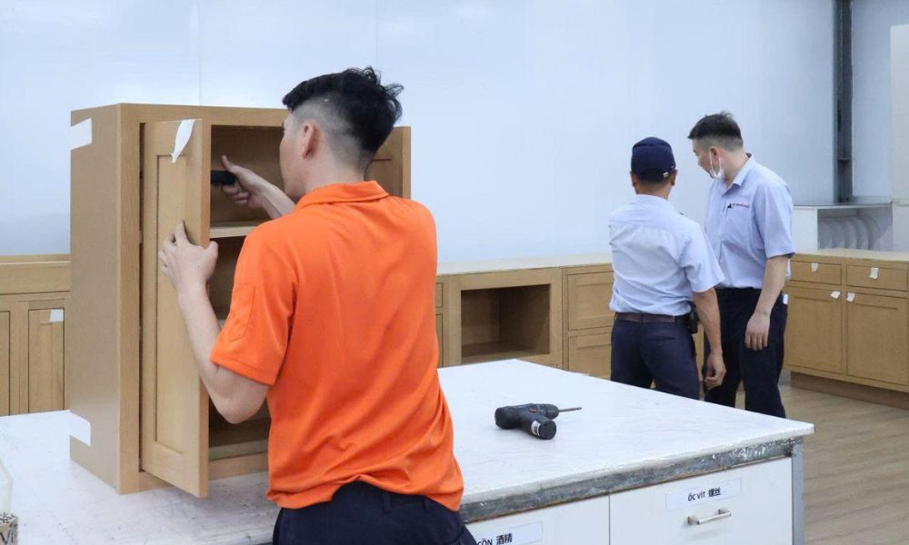 Kitchen cabinet shelf load rating wholesale OEM quality control test with evenly distributed weights